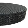 vidaXL Garden Bar Set Black PE rattan, powder-coated steel Footrest