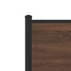 vidaXL Bed Frame Brown Oak Steel, Engineered Wood Twin Bed Frame
