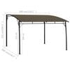 vidaXL Sunshade Awning Taupe Powder-coated steel, 100% polyester