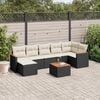 vidaXL Garden Sofa Set Black, Cream White