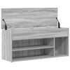 vidaXL Shoe Bench Grey Sonoma Engineered Wood 40.2 x 12.0 x 17.7 in