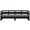 vidaXL Pull-out Day Bed Black Solid pine wood Double size