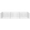 vidaXL Gabion Raised Bed Silver Galvanized Steel 106.3 x 35.4 x 19.7 in