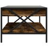 vidaXL Coffee Table Smoked Oak Engineered wood, Glass, Metal Medium