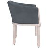 vidaXL Dining Chair Dark gray Velvet, solid wood Standard Ergonomic
