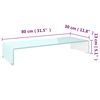 vidaXL TV Stand Green Tempered Glass Sleek TV Stand Rectangular