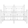 vidaXL Bed Frame White Powder-coated steel Double Bed Frame