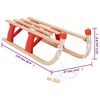 vidaXL Folding Sledge Wood 43.3"
