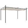 vidaXL Pergola with Retractable Roof Cream 155.5"x115"x90.6"