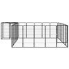 vidaXL Dog Playpen Black Powder-coated steel Large Dog Playpen
