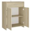 vidaXL Bathroom Cabinet Sonoma Oak 23.6"x13"x31.5" Engineered Wood