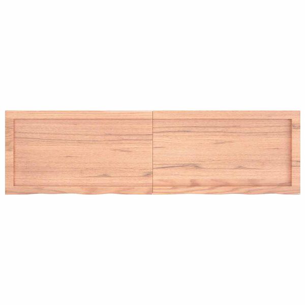 vidaXL Wall Shelf Light brown Solid oak wood 55.1 in Foldable