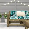 vidaXL Garden Sofa Leaf Pressure-Treated Pine Wood Medium Modular