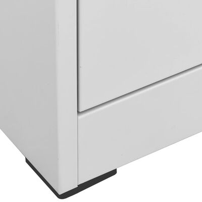 vidaXL Filing Cabinet Light Gray 35.4"x18.1"x52.8" Steel