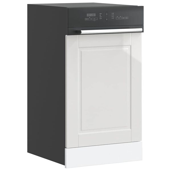 vidaXL Dishwasher Panel High gloss white Engineered wood 17.7x0.6x26.4 in