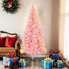 vidaXL Christmas Tree with 300 LEDs with Stand Pink 70.9" PVC