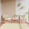 vidaXL Garden Sofa Set of 2 Cream white Solid Douglas wood, Polyester