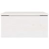 vidaXL Bedside Table White 14.57 x 13.78 x 7.28 in Solid pine wood