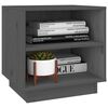 vidaXL Bedside Cabinet Set of 2 Gray Solid Pine Wood 15.7x13.4x15.7 in