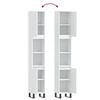 vidaXL Bathroom Cabinet White Engineered wood, iron Tall Modern