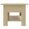 vidaXL Coffee Table Sonoma oak Engineered wood 40.2 in x 21.7 in x 16.5 in