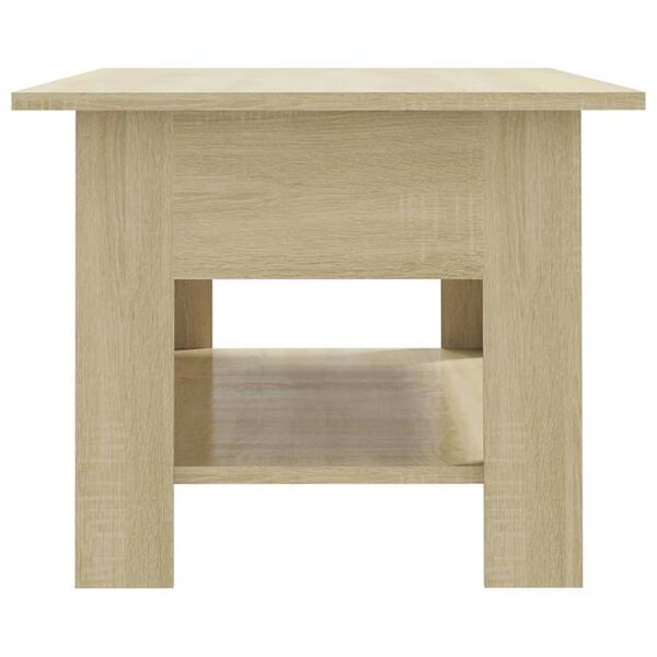 vidaXL Coffee Table Sonoma oak Engineered wood 40.2 in x 21.7 in x 16.5 in