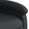 vidaXL Recliner Chair Black Real Leather Standard Footrest