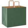 vidaXL Paper Bags 250 pcs with Handles Green 32x22x28 cm