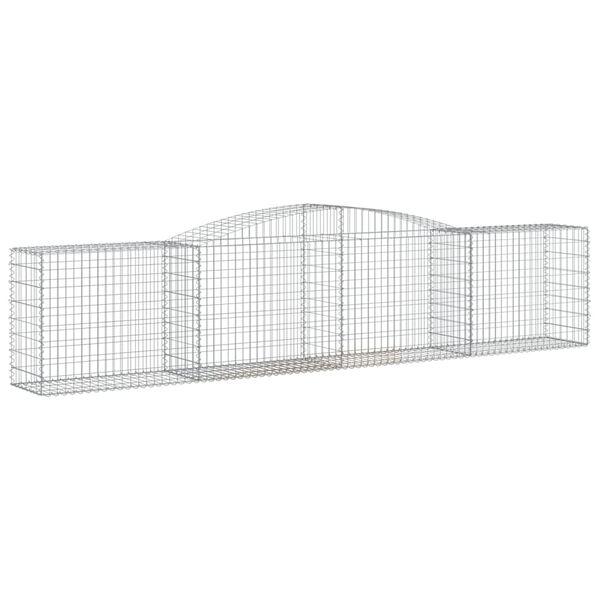 vidaXL Gabion Basket Set of 10 Silver Galvanized iron