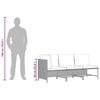 vidaXL Garden Lounge Set Gray PE rattan, steel Small Modular