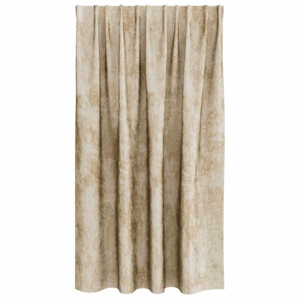 vidaXL Velvet Curtains 2 pcs Cream 55.12 x 55.12 in Velvet
