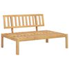 vidaXL Pallet Sofa Set Solid Acacia Wood with Grey Cushions