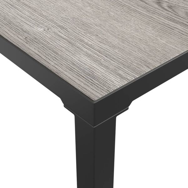 vidaXL Garden Coffee Table Grey DPC, powder-coated steel Medium Tough
