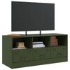 vidaXL TV Cabinet Olive Green Cold-rolled steel Medium TV Cabinet
