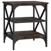 vidaXL Side Table Set of 2 Smoked Oak Engineered Wood and Steel Medium