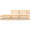 vidaXL Garden Lounge Set Natural Wood Solid pinewood 27.6 x 27.6 x 26.4 in