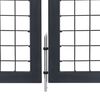 vidaXL Garden Gate with Posts Steel 137.8x39.4" Anthracite