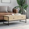vidaXL Coffee Table Sonoma Oak Engineered Wood Standard Adjustable Feet