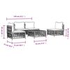 vidaXL Garden Lounge Set White, Dark Grey