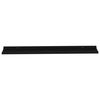 vidaXL Wall Shelf Set of 2 Black MDF 45.3 in wide Wall mounting