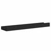 vidaXL Frame Ledge Shelf Set of 2 Black MDF 15.7 x 3.5 x 1.2 in