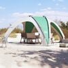 vidaXL Party Tent Sea Green Waterproof