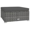 vidaXL Garden Lounge Set Poly Rattan: Grey, Cushions: Anthracite