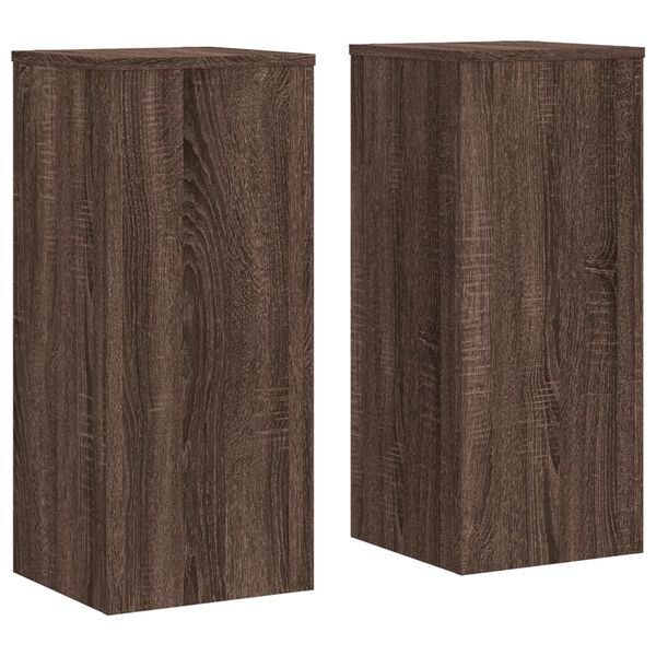 vidaXL Plant Stand Set of 2 Brown Oak Engineered Wood