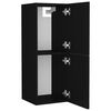 vidaXL Bathroom Furniture Set Black Engineered wood Medium
