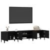 vidaXL TV Cabinet Black Oak 70.87 x 12.40 x 15.75 in Engineered Wood