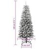 vidaXL Christmas Tree White and green PVC Slim Decorative Inlays