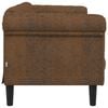 vidaXL Sofa Brown Faux suede leather (100% polyester), plywood, solid wood