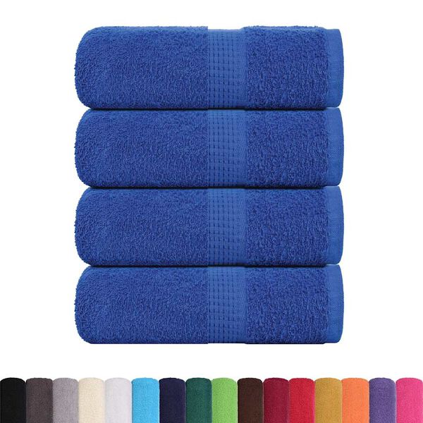 vidaXL Soap Towel Set of 4 Blue 100% Cotton 11.8 x 11.8 in Soap Towel