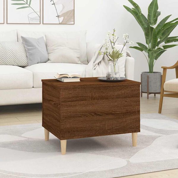 vidaXL Coffee Table Brown Oak Engineered Wood Medium Coffee Table